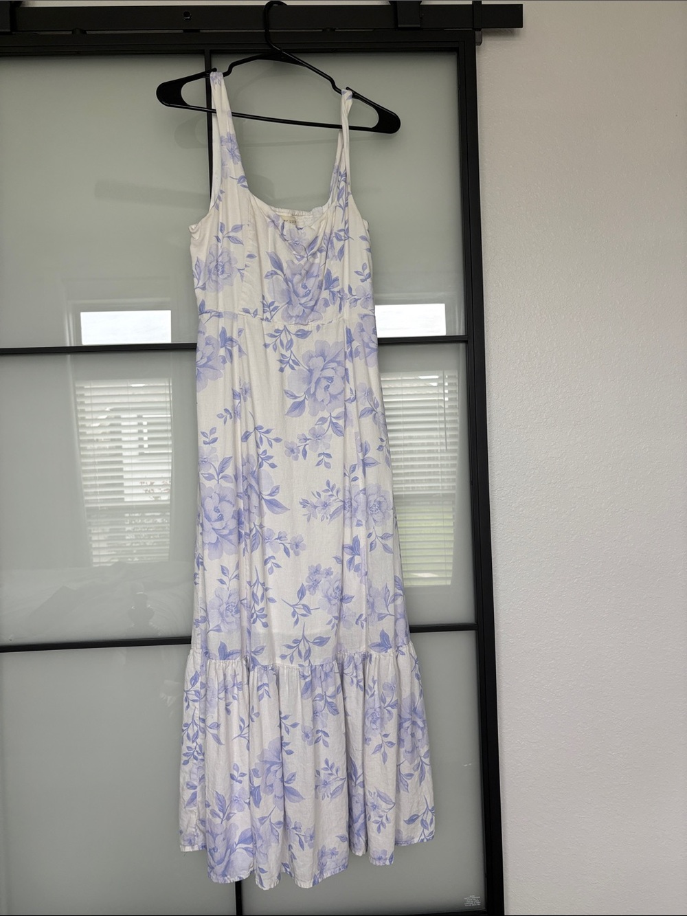 saltwater LUXE White & Lavender Floral Maxi Sundress